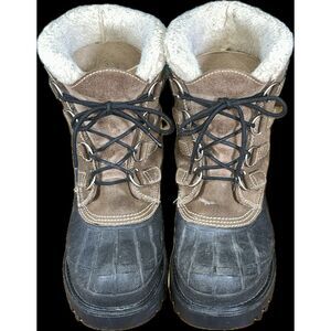 LL BEAN Women's 8 Medium Insulated Rubber Leather Upper Felt Lined Outdoor Boots